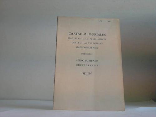 Gaesdonck - Carte Memoriales - Magistris Discipulis Amicis Collegii Augustiniani Gaesdonckensis