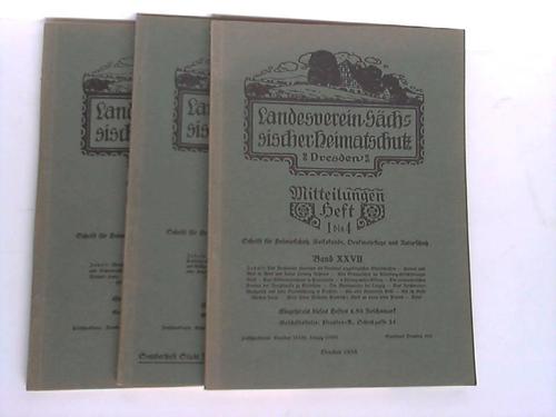 Landesverein Schsischer Heimatschutz, Dresden (Hrsg.) - Jahgang 1938, 12 Nummern in 3 Heften