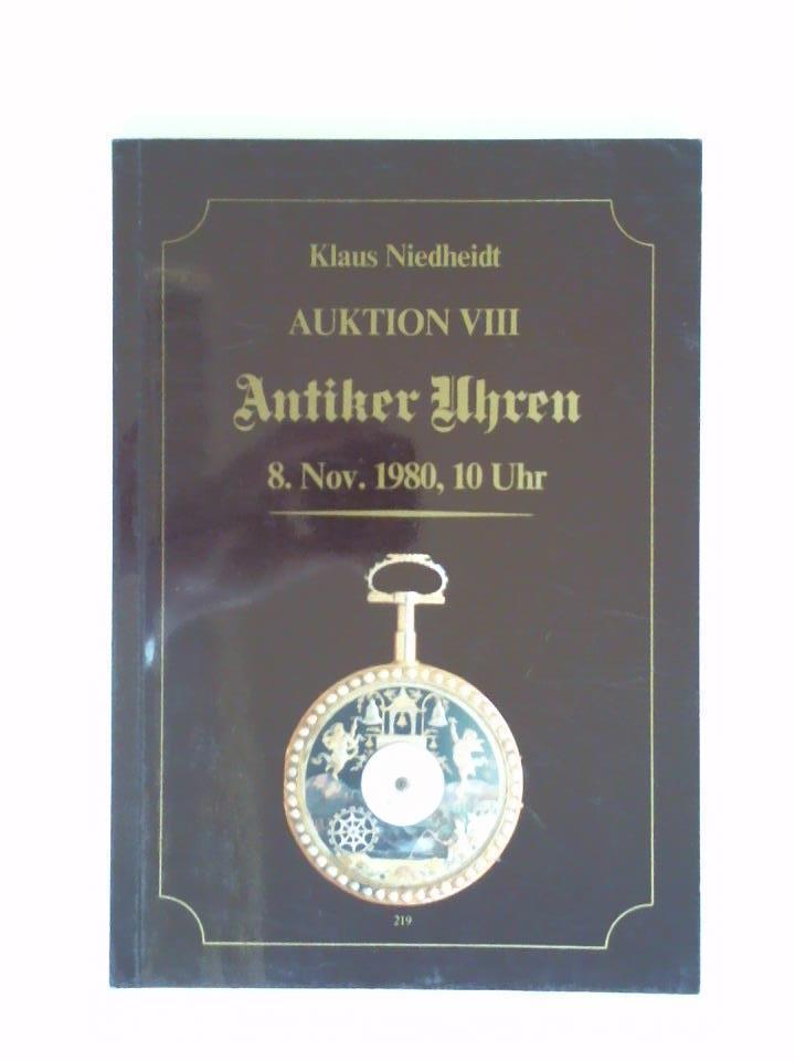 Auktion VII Antiker Uhren 8. Nov. 1980, 10 Uhr