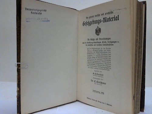 Cretschmar, C. (Hrsg.) - Das gesamte deutsche und preuische Gesetzgebungs-Material