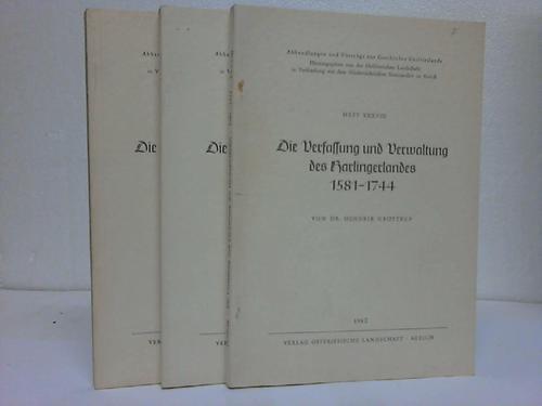 Ostfriesland - Grttrup, Hendrik - Die Verfassung und Veraltung des Harlingerlandes 1581-1744