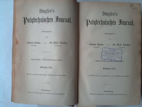 Dinglers Polytechnisches Journal. 239. Band - Herausgegeben von Johann Zeman und Ferd. Fischer