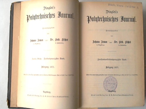 Dinglers Polytechnisches Journal. 225. Band - Herausgegeben von Johann Zeman und Ferd. Fischer