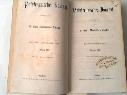 Polytechnisches Journal. 186 Band - Herausgegeben von Dr. Emil Maximilian Dingler