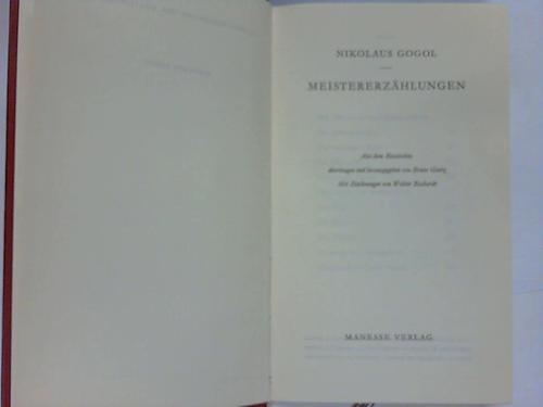 Gogol, Nikolaus - Meistererzhlungen