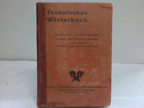 Cossel, Ch. von / Dluhy, R. - Technisches Wrterbuch der englischen und deutschen Sprache fr den tglichen Gebrauch. 2 Teile in einem Deutsch - Englisch