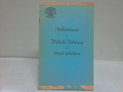 Hildesheim - Abschiedswort des Bischofs Nikolaus an die Dizese Hildesheim