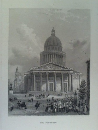 Paris - Het Pantheon - Stahlstich, von Rouargue