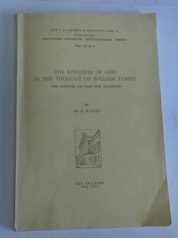 Rinne, W.R. - The Kingdom of God in the thought of William Temple