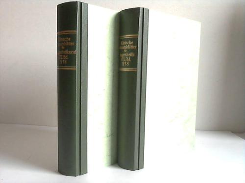 Klinische Monatsbltter fr Augenheilkunde - Jahrgang 1978. Band 172 und 173
