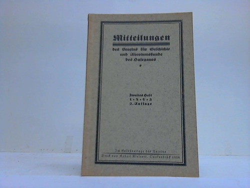 Hugo, Ferdinand von - Uebersicht ber die neuere Verfassung des im Jahre 1802 saecularisierten Hochstifts Osnabrck. Zweites Heft 1893