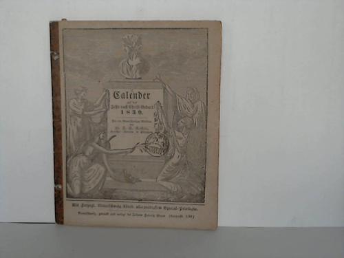 Braunschweiger Kalender - Kerstein, F.S. - Calender auf das Jahr nach Christi Geburt 1839