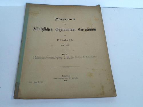 Iber, Heinrich - Geschichte des Gymnasiums Carolinum. 2. Teil