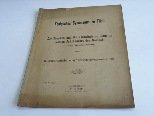 Preuss, Theodor - Knigliches Gymnasium zu Tilsit. Wissenschaftliche Beilage des Osterprogramms 1889