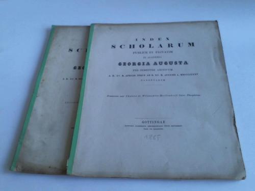 (Academia Georgia August) - Indey Scholarum Publice et Privatim. 2 Hefte