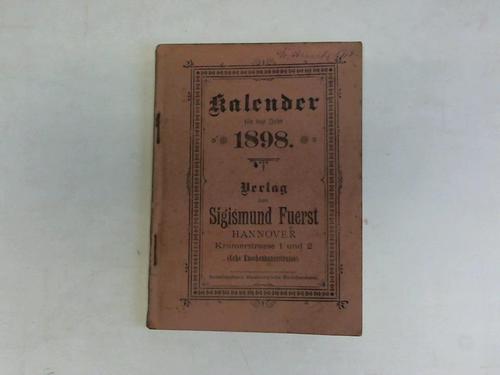 Kalender - Kalender fr das Jahr 1898