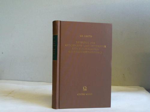 Klette, Theodor - Beitrge zur Geschichte und Litteratur der Italienischen Gelehrtenrenaissance3 Teile in 1 Band