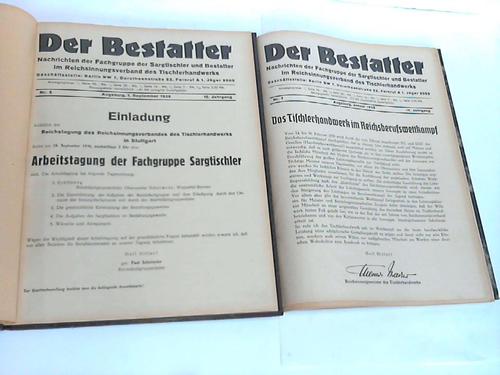 Bestatter, Der - Nachrichten der Fachgruppe der Sargtischler und Bestatter im Reichsinnungsverband des Tischlerhandwerks. 2 Bnde