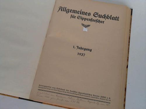 Volksbund der deutschen Sippenkundl. Vereine (Hg.) - Allgemeines Suchblatt fr Sippenforscher