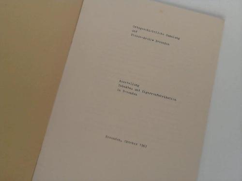 Bovenden - Ortsgeschichtliche Sammlung und Plesse-Archiv Bovenden. Ausstellung Tabakbau und Zigarettenfabrikation in Bovenden