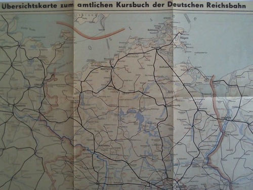 (Eisenbahn) - bersichtskarte zum amtlichen Kursbuch der Deutschen Reichsbahn / bersichtskarte der Eisenbahnen in Europa