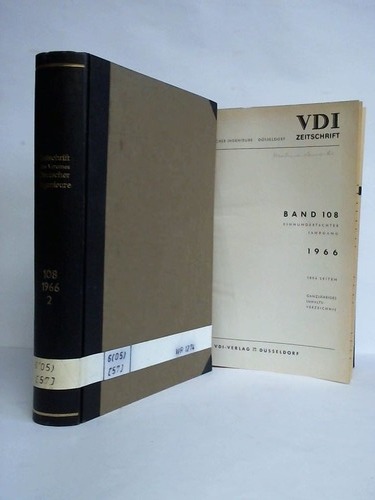 VDI Zeitschrift - Verein Deutscher Ingenieure Dsseldorf - Band 108 / 1966 in 2 Bnden