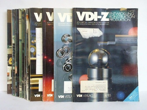 VDI-Z - Entwicklung, Konstruktion, Produktion - Zeitschrift des Vereins Deutscher Ingenieure fr Maschinenbau und Metallbearbeitung, Heft 4 bis 11 und 13 bis 23/24 / 1985.  Zusammen in 18 Heften