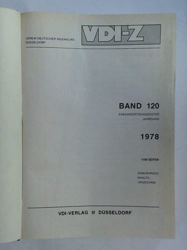 VDI-Z - Verein Deutscher Ingenieure Dsseldorf - Band 120 / 1978