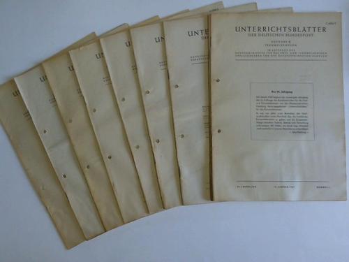 Unterrichtsbltter der Deutschen Bundespost - Ausgabe B. Fernmeldewesen. 20 Jahrgang. 1967. 11 Hefte (Heft 12 fehlt)