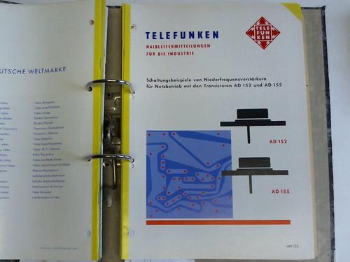 Telefunken AG-Halbleitermitteilungen fr die Industrie - Schaltungsbeispiele von Niederfrequenzverstrkern fr Netzbetrieb mit den Transistoren AD 152 und AD 155
