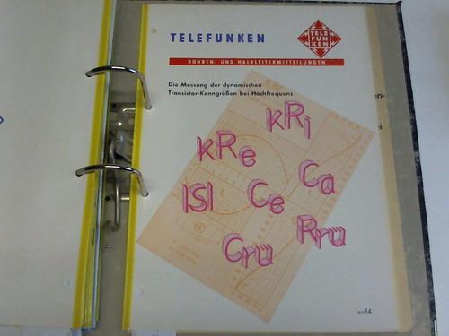 Telefunken AG - Rhren- und Halbleitermitteilungen - Die Messung der dynamischen Transistor-Kenngren bei Hochfrequenz