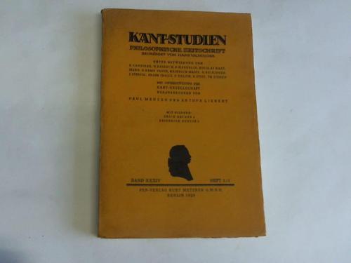 Menzer, Paul/Liebert, Arthur (Hrsg.) - Kant-Studien, Band XXIV. Philosophische Zeitschrift, Heft 3-4