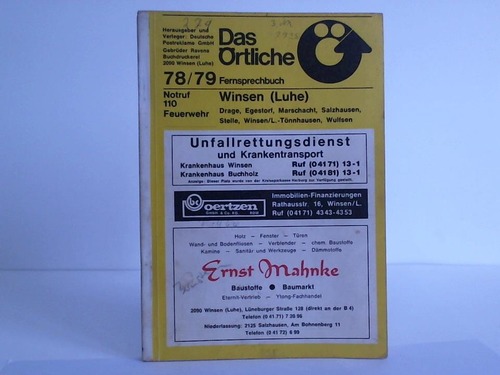 Das Örtliche Fernsprechbuch Winsen (Luhe) 78/79. Drage, Egestorf, Marschacht, Salzhausen, Stelle, Winsen/L.-Tönnhausen, Wulfsen