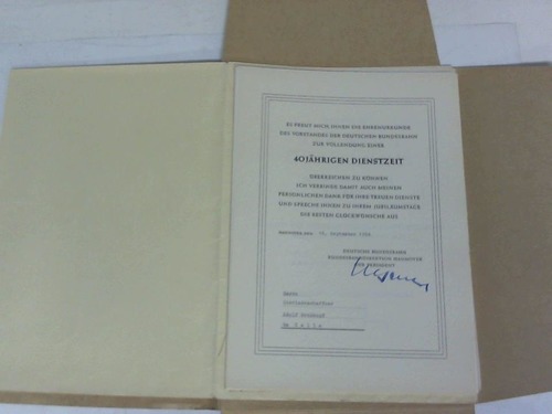 Deutsche Bundesbahn - Urkundennnachla von Betriebsoberaufseher Adolf Grokopf