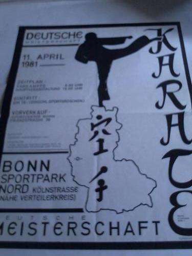 (Shotokan Karate-Plakat) - Deutsche Meisterschaft 11. April 1981. Plakat im Offsetdruck