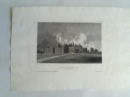 Cheshire - Eaton-Hall. Cheshire. England. Stahlstich um 1850