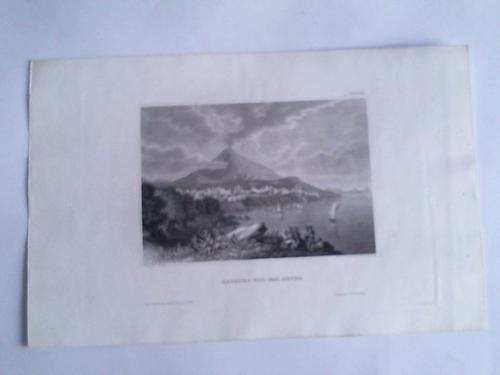 Italien - Martini, I.G. - Cantanea und der Aetna. Stahlstich aus 1843 nach C. Reiss, gestochen von I.G. Martini