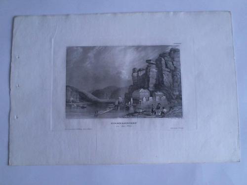 Hirmkretschen an der Elbe - Daumerlang, Christian (1812 Whrd - 1851 Nrnberg) - Hirmkretschen an der Elbe. Stahlstich um 1850