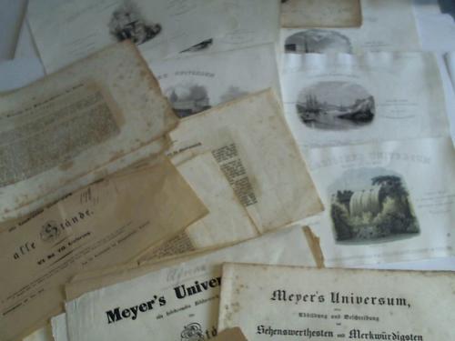 Meyer`s Universum (oder die schnsten Ansichten der Erde) - Fragmentarisch lose Blattsammlung mit 8 Titel-Stahlstichen
