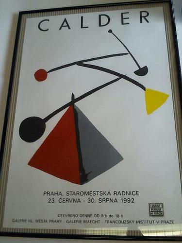 Calder, Alexander (1898 - 1976) - Calder. Praha, Staromestska Radnice. 23. Cervna - 30. Srpna 1992. Ausstellungsplakat der Galerie Municipale Prag zur Ausstellung vom 23. Juni - 30. August 1992