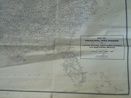 Rand McNally & Company, Skokie (Hrsg.) - Map of Principal Railroads in United States Southern Canada and Northern Mexico