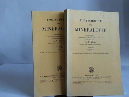 Kleber, W. - Fortschritte der Mineralogie. 39. Band, Hefte 1 und 2