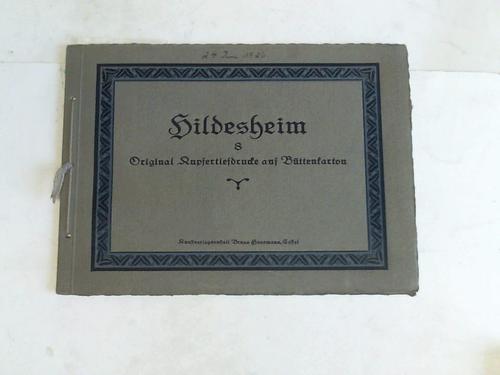 Hildesheim - 8 original Kupfertiefdrucke auf Bttenkarton