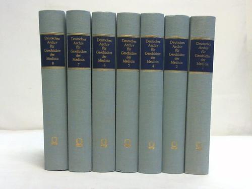 Rohlfs, Heinrich und Gerhard (Hrsg.) - Deutsches Archiv fr Geschichte der Medicin und medicinische GeographieRedigiert und herausgegeben von Heinrich und Gerhard Rohlfs. Jahrgang 1-8 (ohne Band 3). 7 Bnde