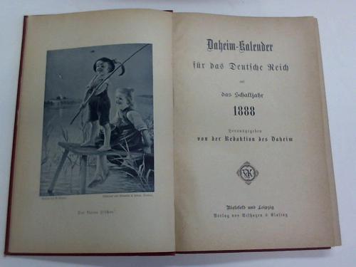 Redaktion des Daheim (Hrsg.) - Daheim-Kalender fr das Deutsche Reich auf das Schaltjahr 1888