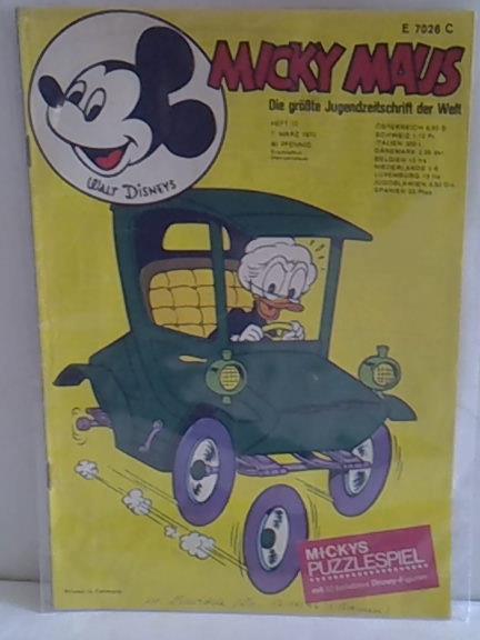 Mickey Maus. Die größte Jugendzeitschrift der Welt. Heft 10 aus 1970