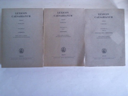 Caesar - Lexicon Caesarianum. 2 Bnde in 3 Bnden. Ed. Heinrich Meusel