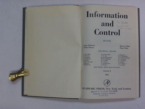 Information and Control - Volume 6. 1963