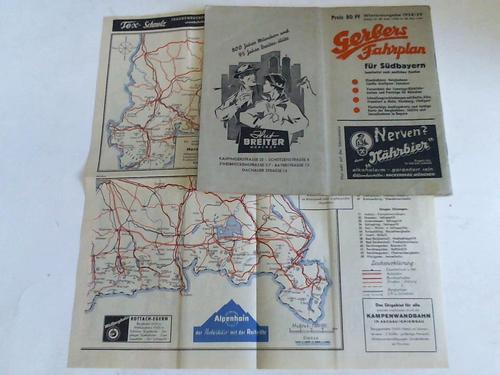 Gerbers Fahrplan fr Sdbayern - Winterausgabe 1958/59, gltig ab 28. Sept. 1958 bis 30. Mai 1959