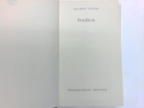 Stifter, Adalbert - Studien